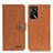Custodia Portafoglio In Pelle Cover con Supporto A01D per Oppo A54s Marrone