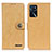 Custodia Portafoglio In Pelle Cover con Supporto A01D per Oppo A54s Oro