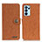 Custodia Portafoglio In Pelle Cover con Supporto A01D per Oppo Reno6 Pro 5G India Marrone