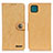 Custodia Portafoglio In Pelle Cover con Supporto A01D per Samsung Galaxy F42 5G Oro