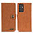 Custodia Portafoglio In Pelle Cover con Supporto A01D per Samsung Galaxy Quantum2 5G Marrone