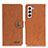 Custodia Portafoglio In Pelle Cover con Supporto A01D per Samsung Galaxy S21 5G Marrone