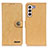 Custodia Portafoglio In Pelle Cover con Supporto A01D per Samsung Galaxy S21 5G Oro