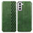 Custodia Portafoglio In Pelle Cover con Supporto A01D per Samsung Galaxy S21 Plus 5G Verde