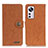 Custodia Portafoglio In Pelle Cover con Supporto A01D per Xiaomi Mi 12X 5G Marrone