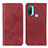 Custodia Portafoglio In Pelle Cover con Supporto A02D per Motorola Moto E20 Rosso