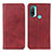 Custodia Portafoglio In Pelle Cover con Supporto A02D per Motorola Moto E30 Rosso