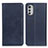 Custodia Portafoglio In Pelle Cover con Supporto A02D per Motorola Moto E32s Blu