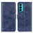Custodia Portafoglio In Pelle Cover con Supporto A02D per Motorola Moto Edge 20 5G Blu
