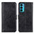 Custodia Portafoglio In Pelle Cover con Supporto A02D per Motorola Moto Edge Lite 5G Nero