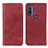 Custodia Portafoglio In Pelle Cover con Supporto A02D per Motorola Moto G Pure Rosso