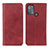 Custodia Portafoglio In Pelle Cover con Supporto A02D per Motorola Moto G50 Rosso