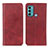 Custodia Portafoglio In Pelle Cover con Supporto A02D per Motorola Moto G60 Rosso