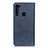 Custodia Portafoglio In Pelle Cover con Supporto A02D per Motorola Moto One Fusion Plus Blu