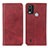 Custodia Portafoglio In Pelle Cover con Supporto A02D per Nokia G11 Plus Rosso