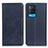 Custodia Portafoglio In Pelle Cover con Supporto A02D per Oppo A54 4G Blu