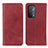 Custodia Portafoglio In Pelle Cover con Supporto A02D per Oppo A54 5G Rosso