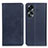 Custodia Portafoglio In Pelle Cover con Supporto A02D per Oppo A58 5G Blu