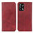 Custodia Portafoglio In Pelle Cover con Supporto A02D per Oppo A74 4G Rosso