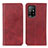 Custodia Portafoglio In Pelle Cover con Supporto A02D per Oppo A94 5G Rosso