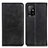 Custodia Portafoglio In Pelle Cover con Supporto A02D per Oppo A95 5G Nero