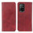 Custodia Portafoglio In Pelle Cover con Supporto A02D per Oppo A95 5G Rosso