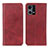 Custodia Portafoglio In Pelle Cover con Supporto A02D per Oppo F21s Pro 4G Rosso