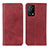 Custodia Portafoglio In Pelle Cover con Supporto A02D per Oppo K9 5G Rosso