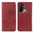 Custodia Portafoglio In Pelle Cover con Supporto A02D per Oppo Reno5 A Rosso