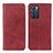 Custodia Portafoglio In Pelle Cover con Supporto A02D per Oppo Reno6 5G Rosso