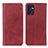 Custodia Portafoglio In Pelle Cover con Supporto A02D per Oppo Reno7 5G Rosso