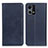 Custodia Portafoglio In Pelle Cover con Supporto A02D per Oppo Reno8 4G Blu