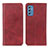 Custodia Portafoglio In Pelle Cover con Supporto A02D per Samsung Galaxy M52 5G Rosso