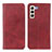 Custodia Portafoglio In Pelle Cover con Supporto A02D per Samsung Galaxy S23 Plus 5G Rosso