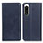 Custodia Portafoglio In Pelle Cover con Supporto A02D per Sony Xperia 5 IV Blu