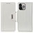 Custodia Portafoglio In Pelle Cover con Supporto A03 per Apple iPhone 13 Pro Max Bianco