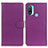 Custodia Portafoglio In Pelle Cover con Supporto A03D per Motorola Moto E30 Viola