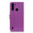 Custodia Portafoglio In Pelle Cover con Supporto A03D per Motorola Moto One Fusion Viola