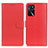 Custodia Portafoglio In Pelle Cover con Supporto A03D per Oppo A54s Rosso