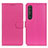 Custodia Portafoglio In Pelle Cover con Supporto A03D per Sony Xperia 1 III Rosa Caldo