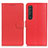 Custodia Portafoglio In Pelle Cover con Supporto A03D per Sony Xperia 1 III Rosso