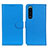 Custodia Portafoglio In Pelle Cover con Supporto A03D per Sony Xperia 5 III Cielo Blu