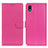 Custodia Portafoglio In Pelle Cover con Supporto A03D per Sony Xperia Ace III Rosa Caldo