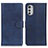Custodia Portafoglio In Pelle Cover con Supporto A04D per Motorola Moto E32 Blu