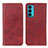 Custodia Portafoglio In Pelle Cover con Supporto A04D per Motorola Moto Edge 20 5G Rosso