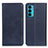 Custodia Portafoglio In Pelle Cover con Supporto A04D per Motorola Moto Edge Lite 5G Blu