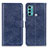 Custodia Portafoglio In Pelle Cover con Supporto A04D per Motorola Moto G60 Blu