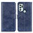 Custodia Portafoglio In Pelle Cover con Supporto A04D per Motorola Moto G60s Blu