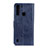 Custodia Portafoglio In Pelle Cover con Supporto A04D per Motorola Moto One Fusion Blu