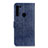 Custodia Portafoglio In Pelle Cover con Supporto A04D per Motorola Moto One Fusion Plus Blu